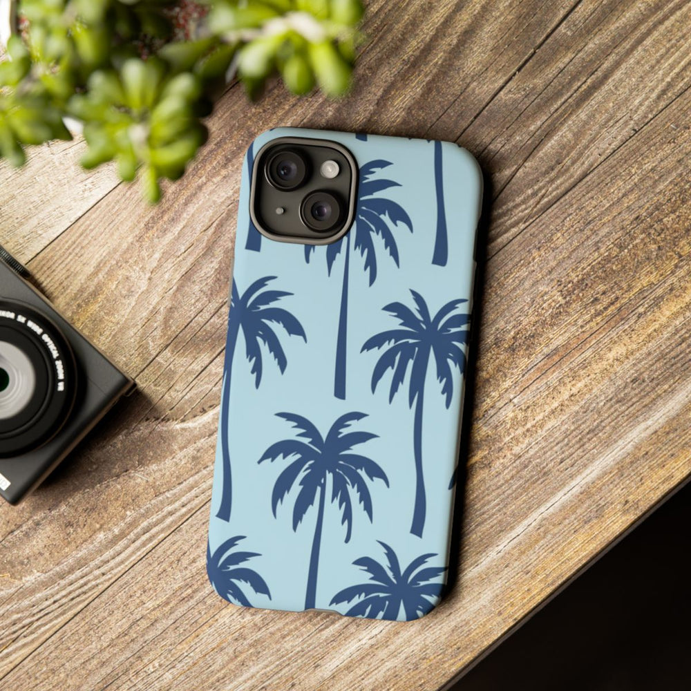 Blauw Palmbomenpatroon