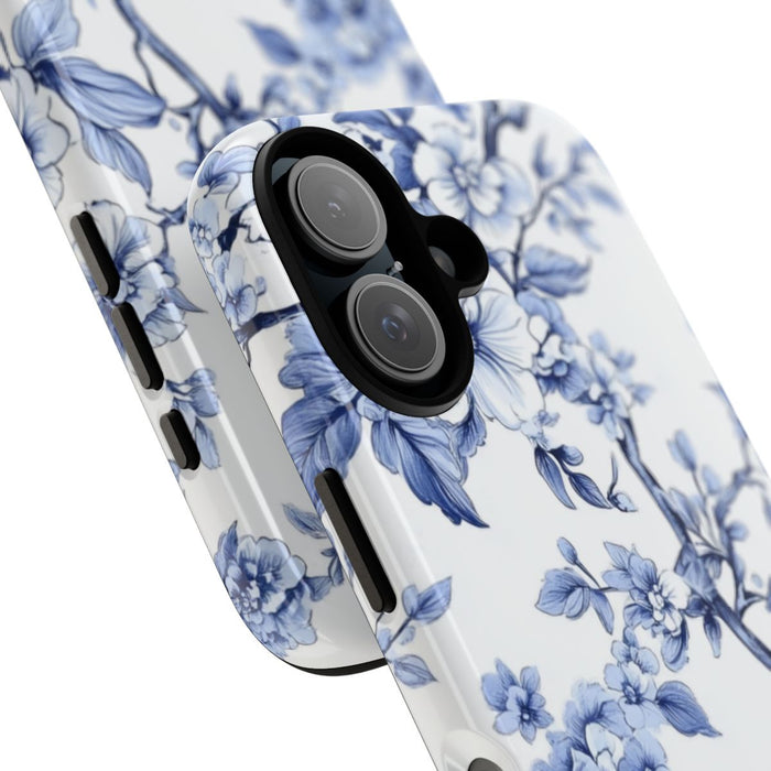 Blauw Vintage Bloemenpatroon