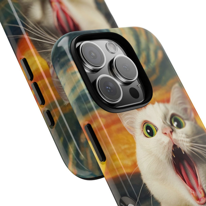 Verbaasde Witte Kat met Groene Ogen