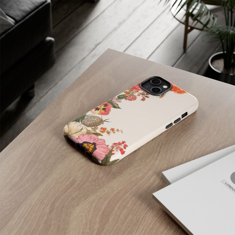 Vintage Botanische Bloemenrand