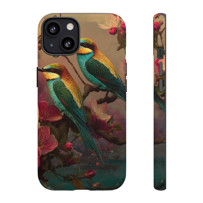 Kleurrijke Vogels op Bloesemtak