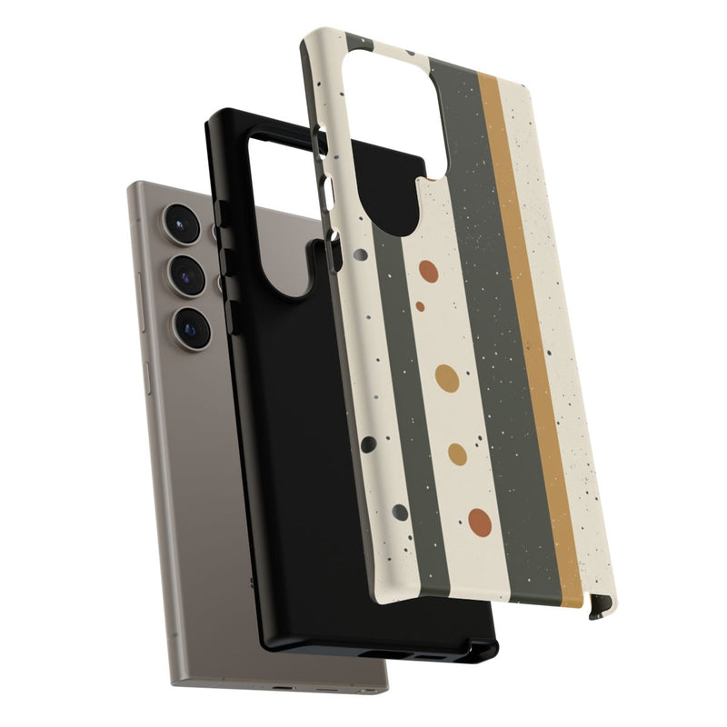 Retro Verticale Strepen en Stippenpatroon