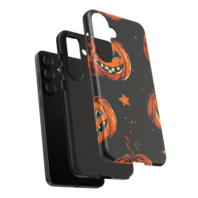Grunge Halloween Pompoenenpatroon