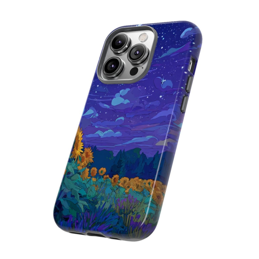 Sterrennacht Zonnebloemenveld