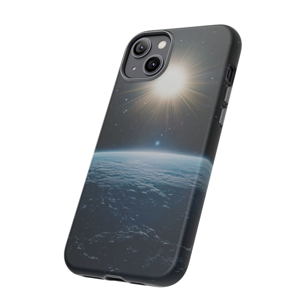 Aardehorizon met Stralende Zon en Sterren