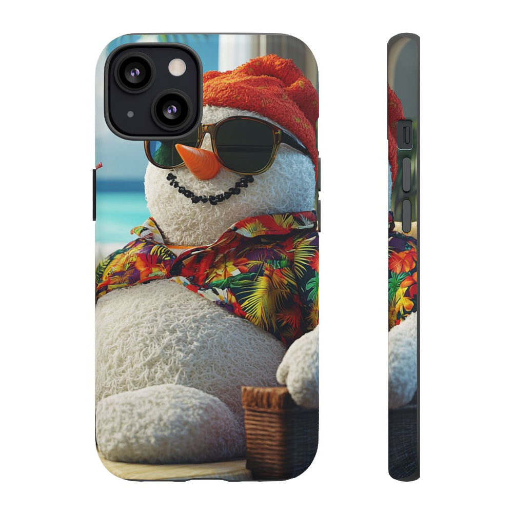 Sneeuwpop met Hawaiishirt en Zonnebril