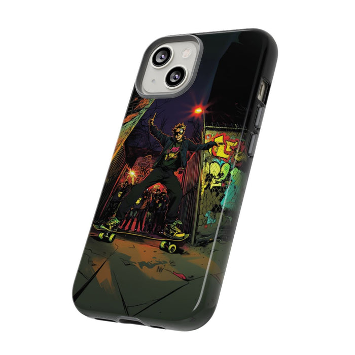 Skateboardtruc in de Nacht met Graffiti