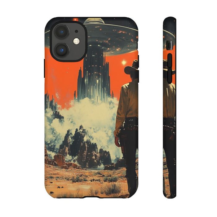 Cowboy en UFO Landschap
