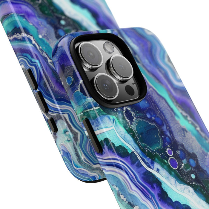 Blauw en Paars Geode-Wervelpatroon