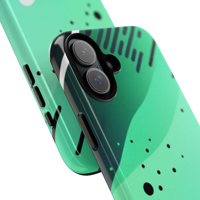 Geometrisch Groen-Zwart Abstract Patroon