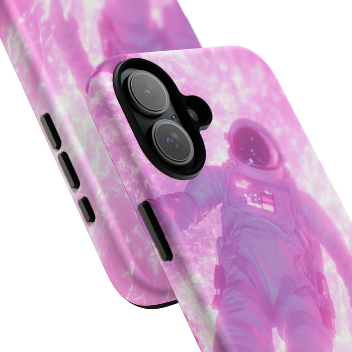 Astronaut Zwevend bij Roze Plasma