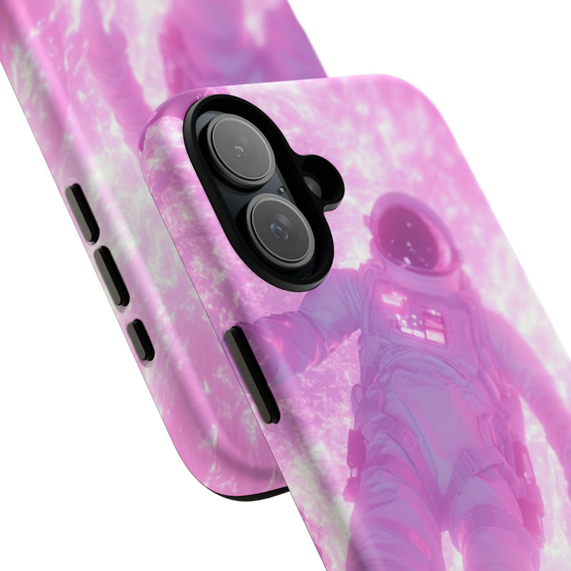 Astronaut Zwevend bij Roze Plasma