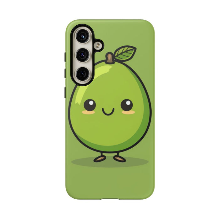 Schattige Groene Avocado in Cartoonstijl