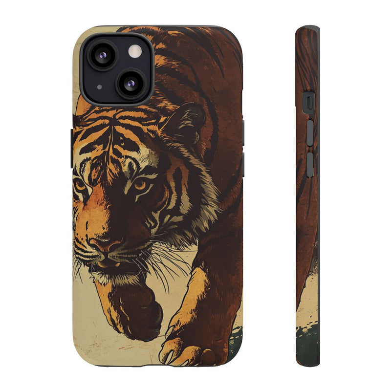 Vintage Stijl Tijgerillustratie