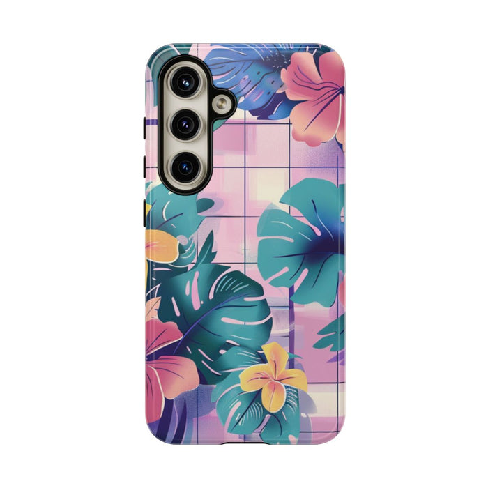 Tropisch Bloemenpatroon met Roze en Gele Bloemen