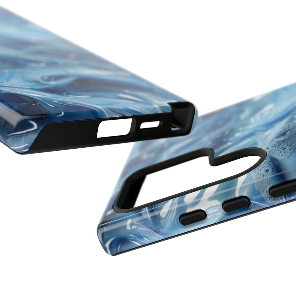 Blauw Abstract Golvend Patroon