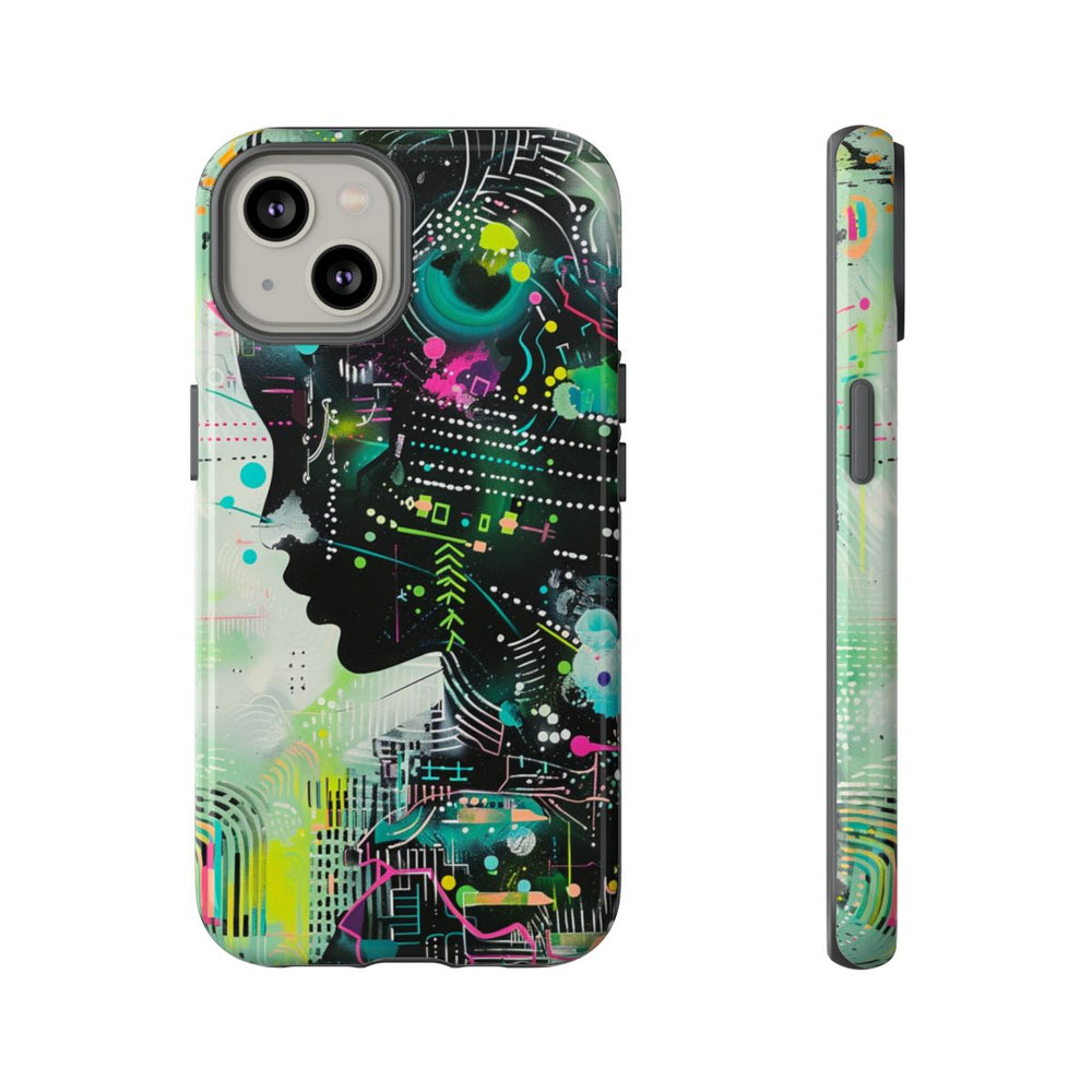 Abstract Neon Geometrisch Profiel