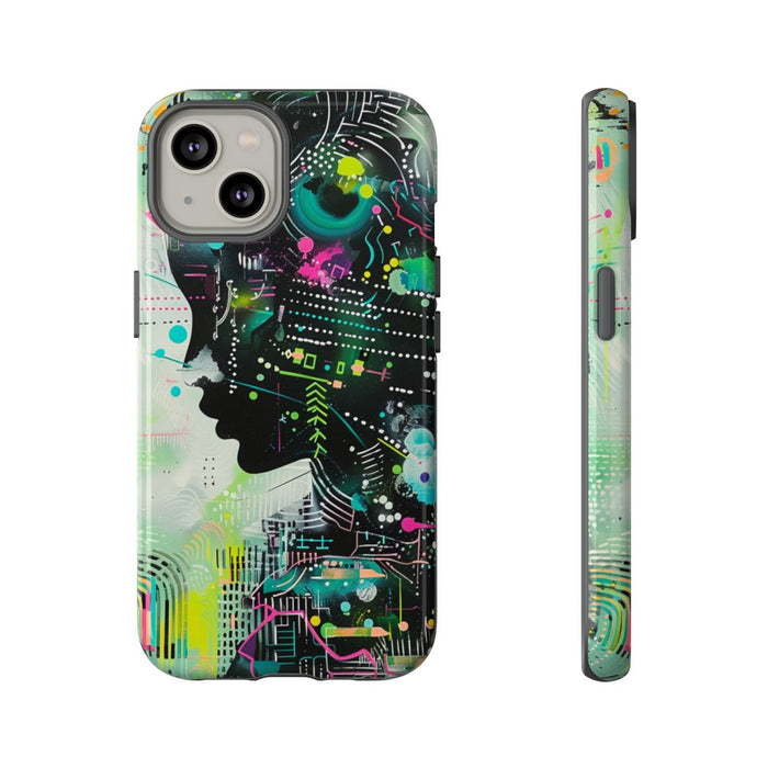 Abstract Neon Geometrisch Profiel