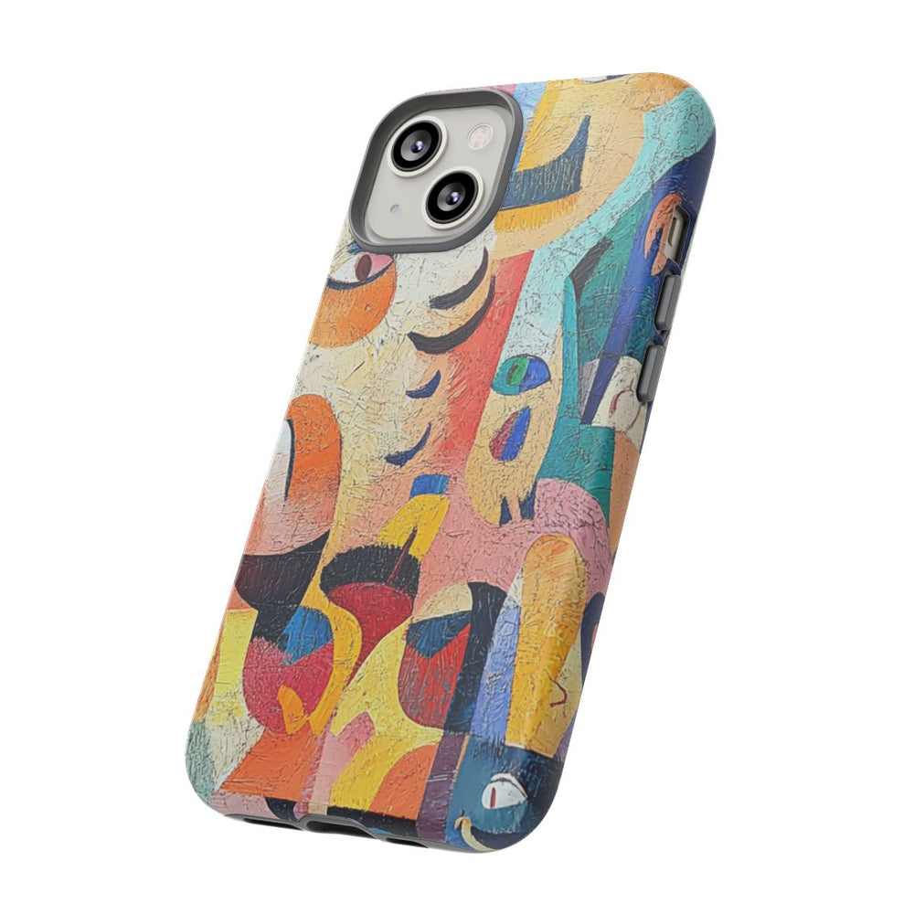 Abstracte Gezichten en Vormen in Felle Kleuren