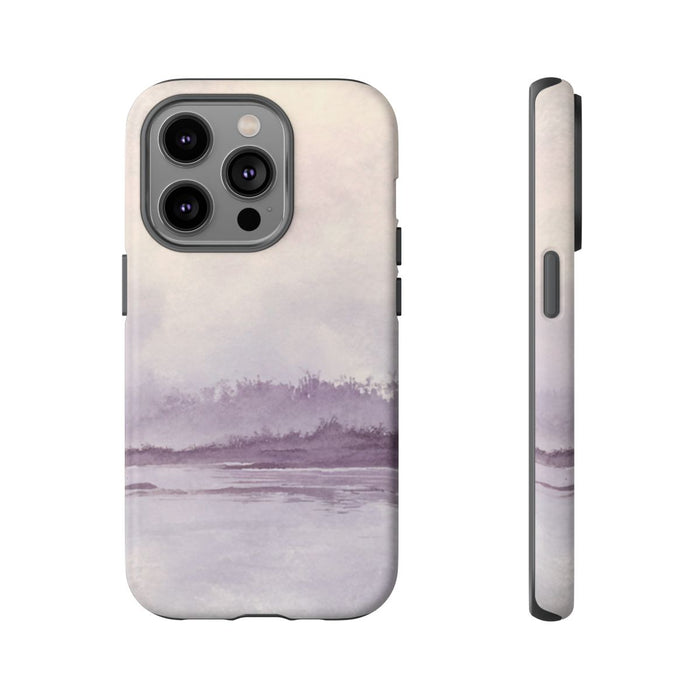 Minimalistische Kustlijn met Vogel in Vlucht