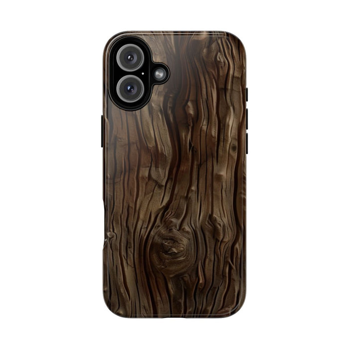 Donkerbruine Houtstructuur met Glanzend Effect