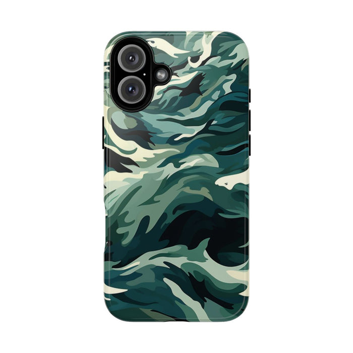 Abstracte Oceaangolven met Haaienpatroon