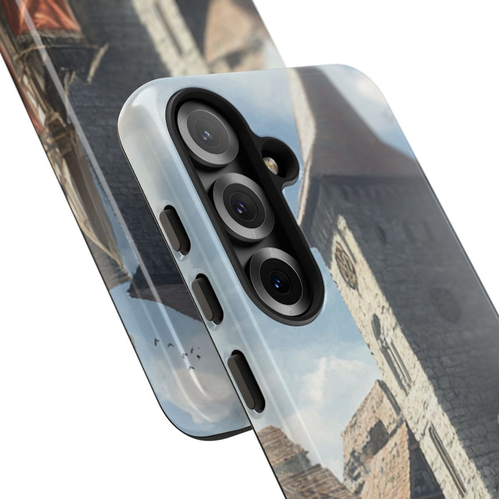 Middeleeuws Europees Dorpsstraat Tafereel