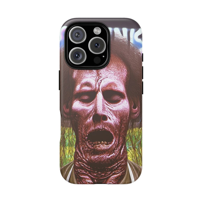 Surrealistisch Zombiegezicht met Vurige Lucht