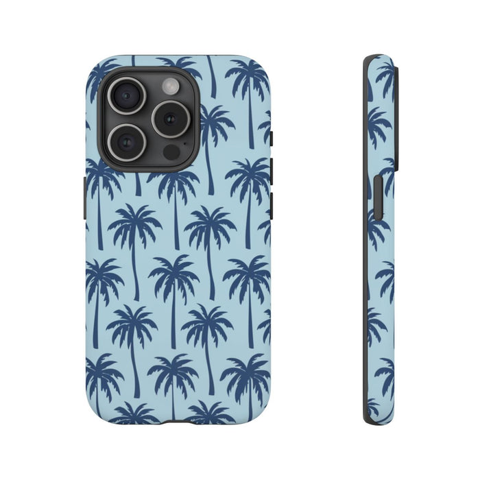 Blauw Palmbomenpatroon