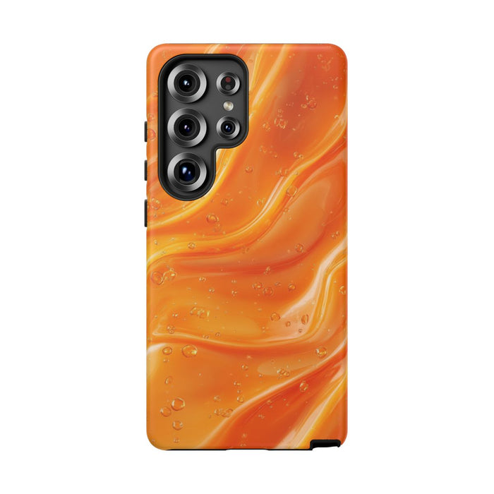 Monochromatische Oranje Vloeistof Achtergrond