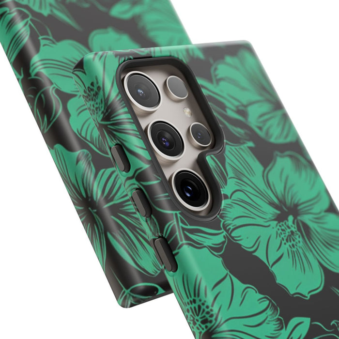 Groen Hawaïaans Bloemenpatroon