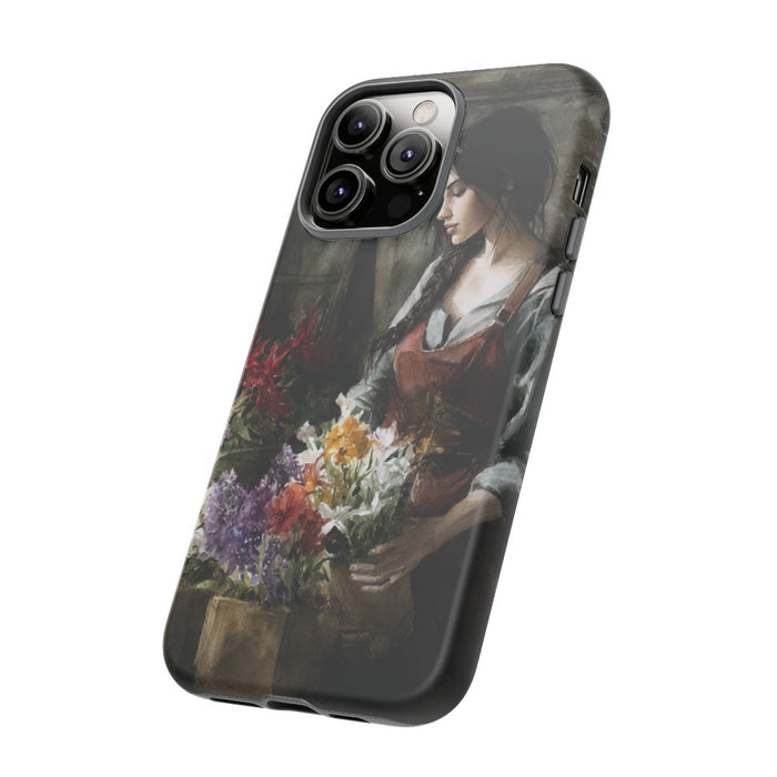 Vrouw Schikt Bloemen