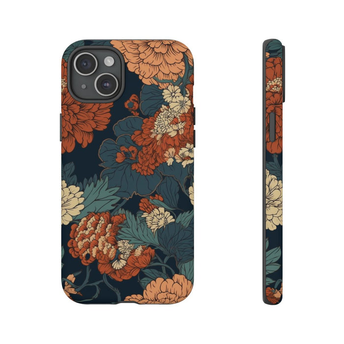 Vintage Bloemenpatroon in Warme Kleuren