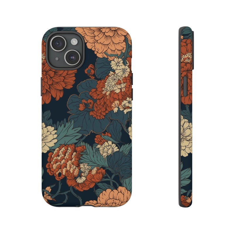 Vintage Bloemenpatroon in Warme Kleuren