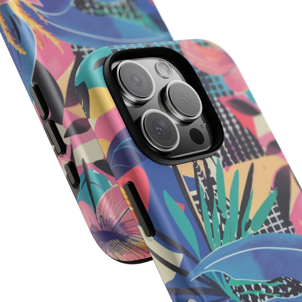 Kleurrijk Bloemenpatroon met Abstracte Accenten