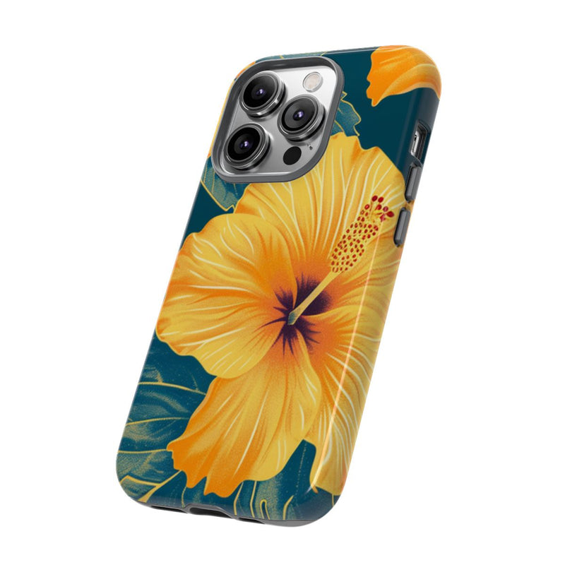 Gele Hibiscus Bloemenpatroon