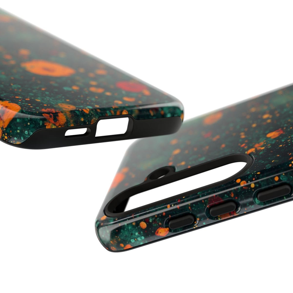 Abstracte Oranje en Teal Bellenpatroon