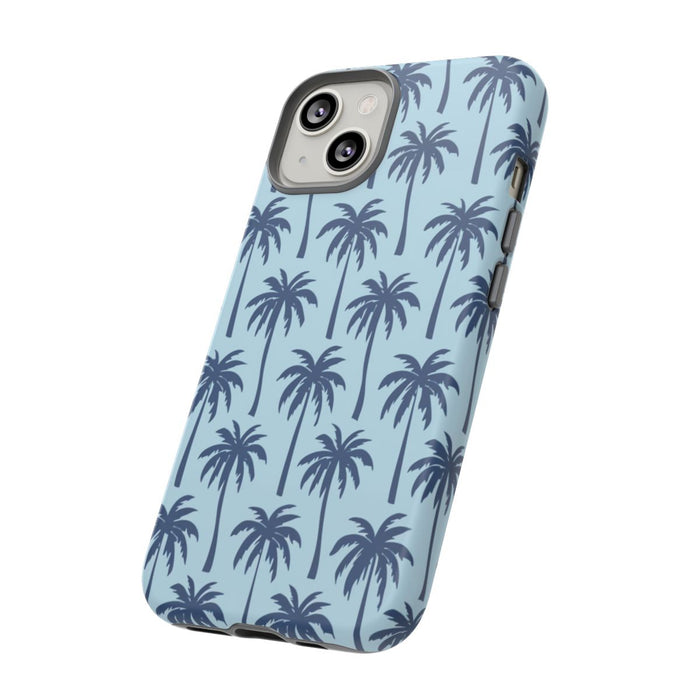 Blauw Palmbomenpatroon