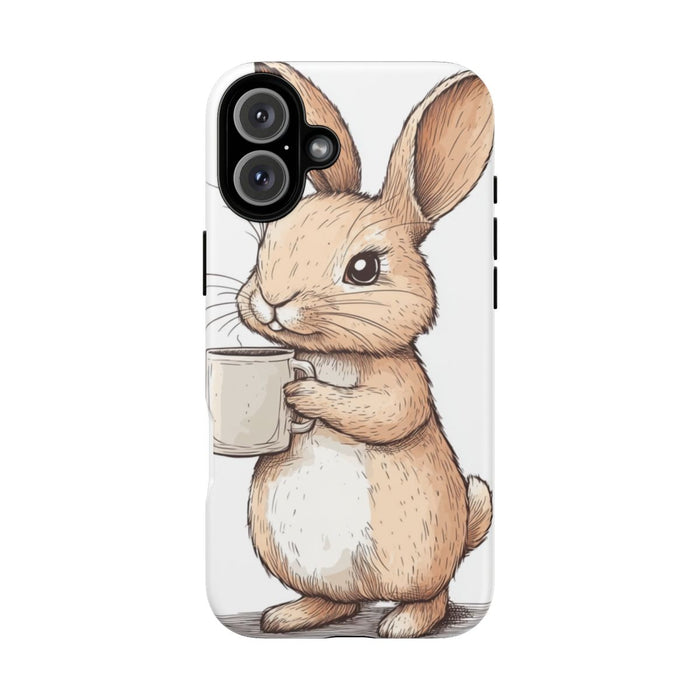 Schattige Konijn met Koffiemok Illustratie