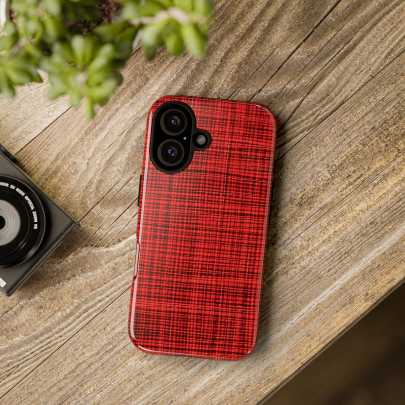 Rood Geruit Textielpatroon