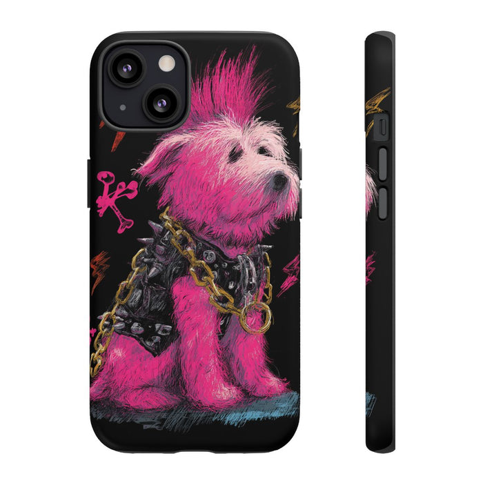 Punkhond met Roze Hanenkam Illustratie
