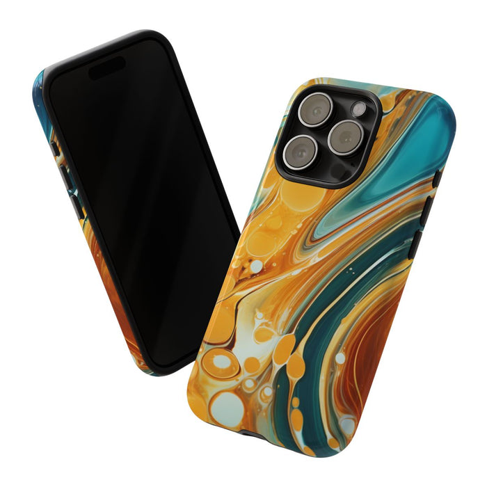 Turquoise en Honing Swirl Epoxy Patroon