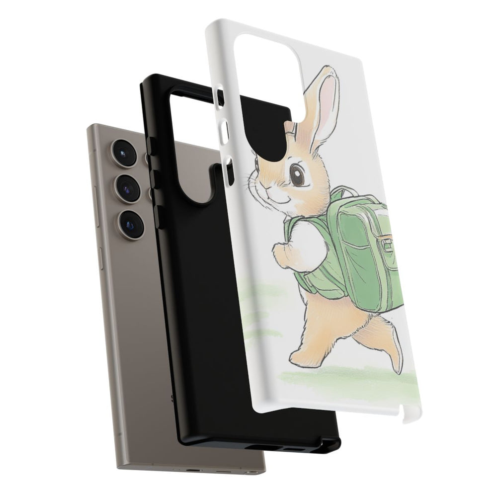 Schattig Konijntje met Groene Rugzak
