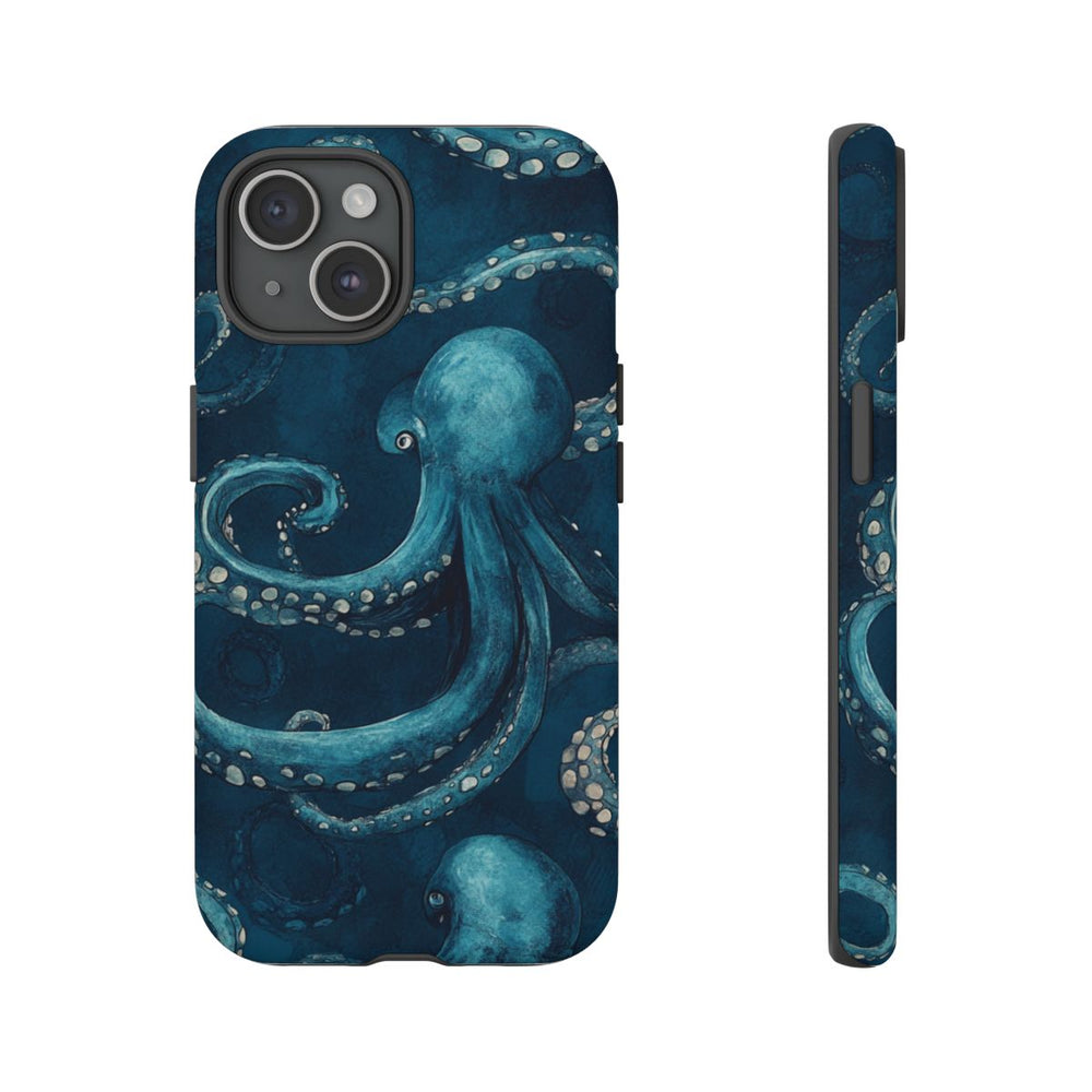 Blauw Octopuspatroon