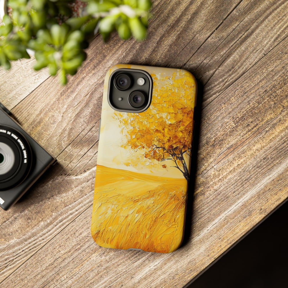 Gouden Herfstboom in Landschap