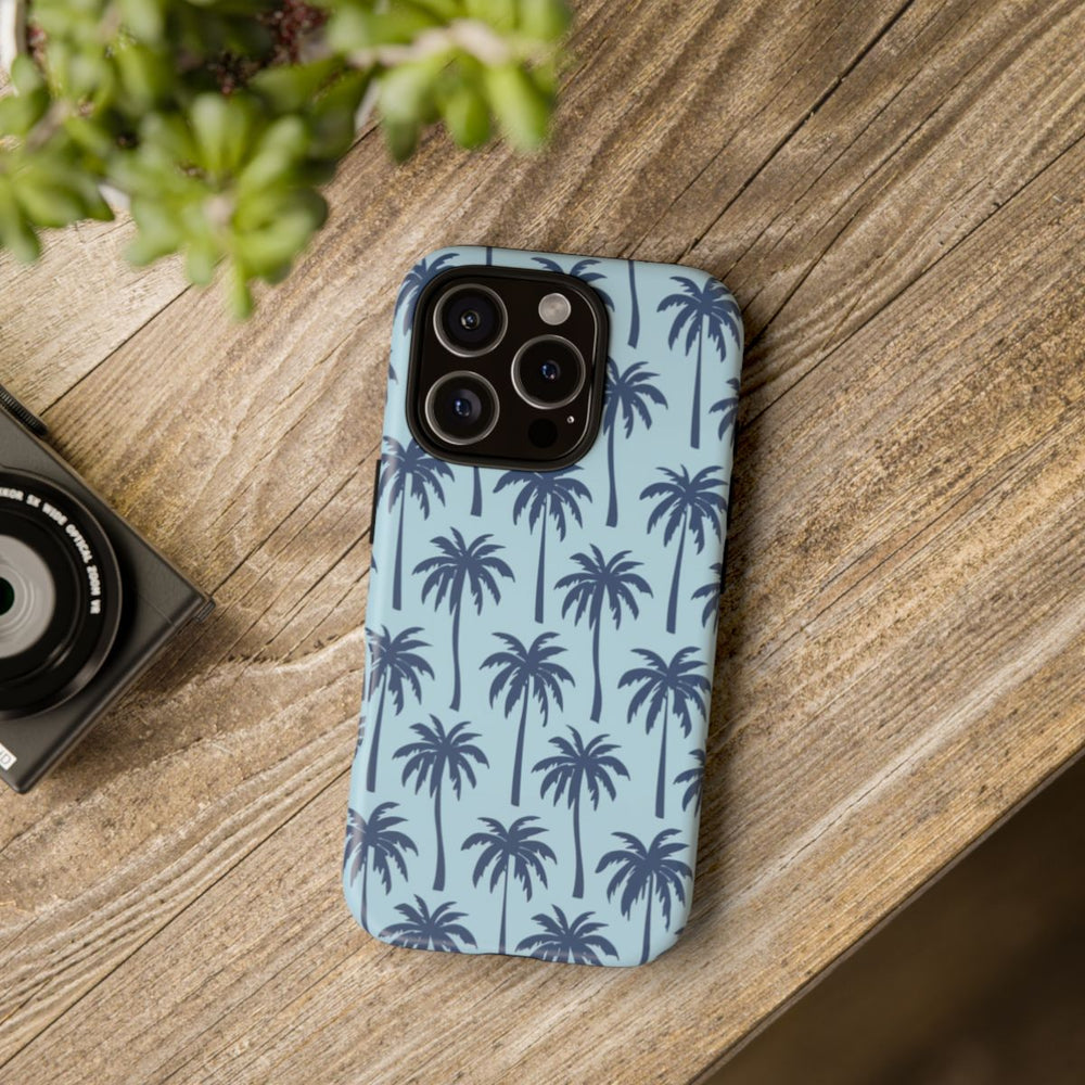 Blauw Palmbomenpatroon