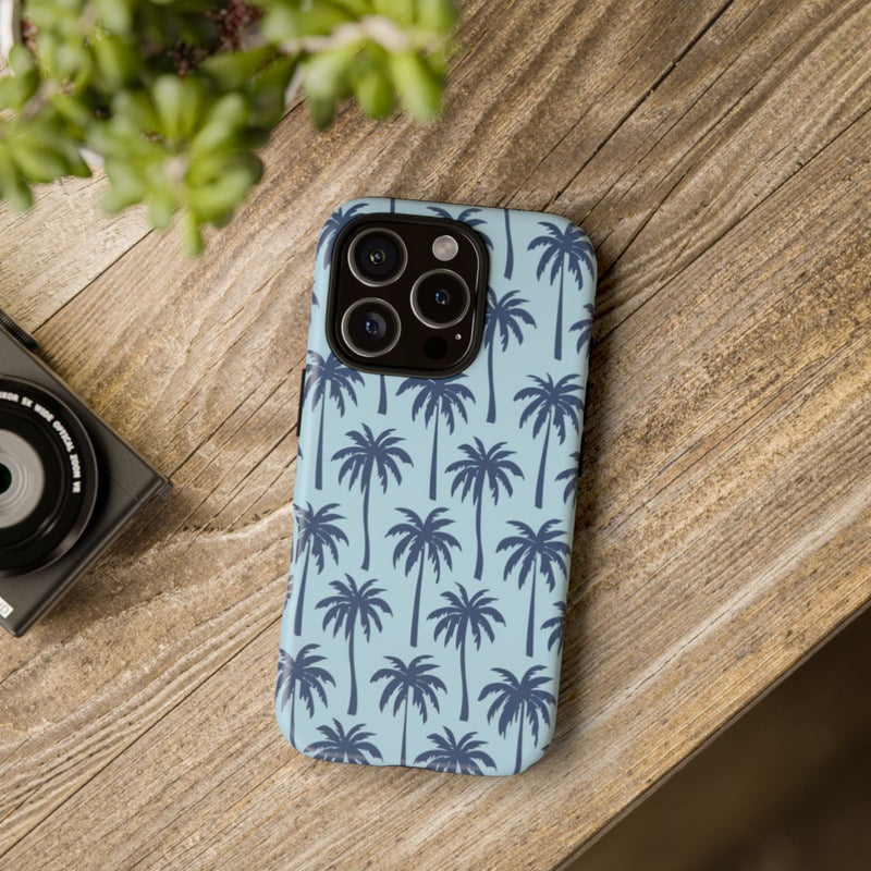 Blauw Palmbomenpatroon
