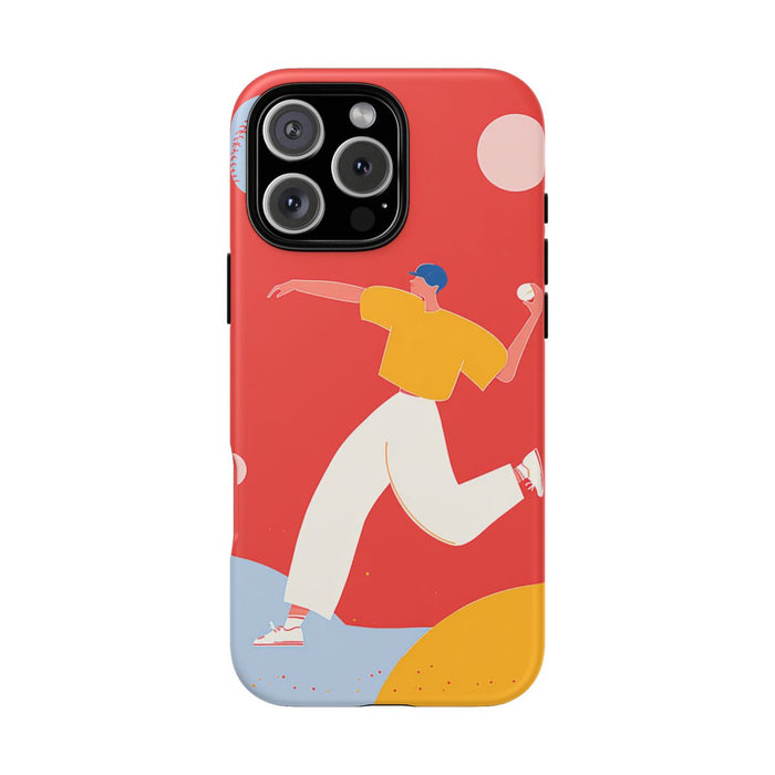 Minimalistische Honkbalspeler Illustratie
