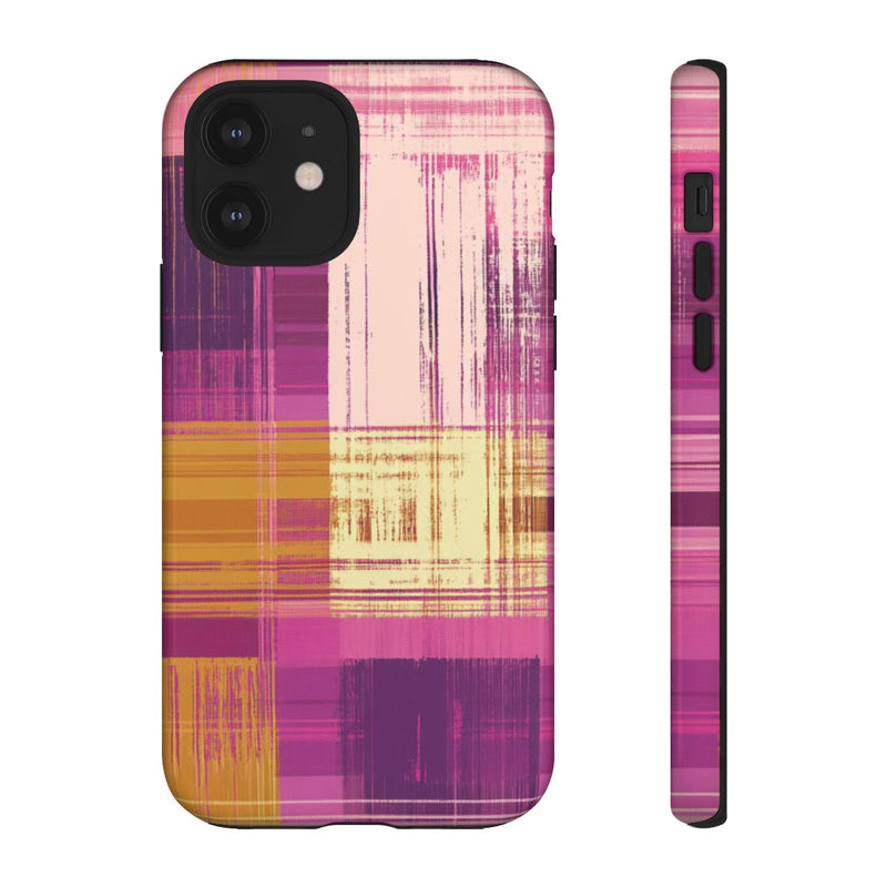 Abstract Paars-Gouden Ruitpatroon