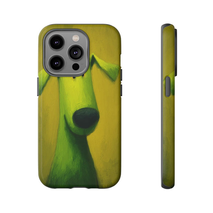 Groene Hond met Mat Effect